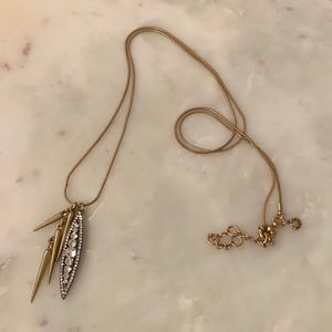 J.Crew Long Spikes and Sparkle Statement Necklace
